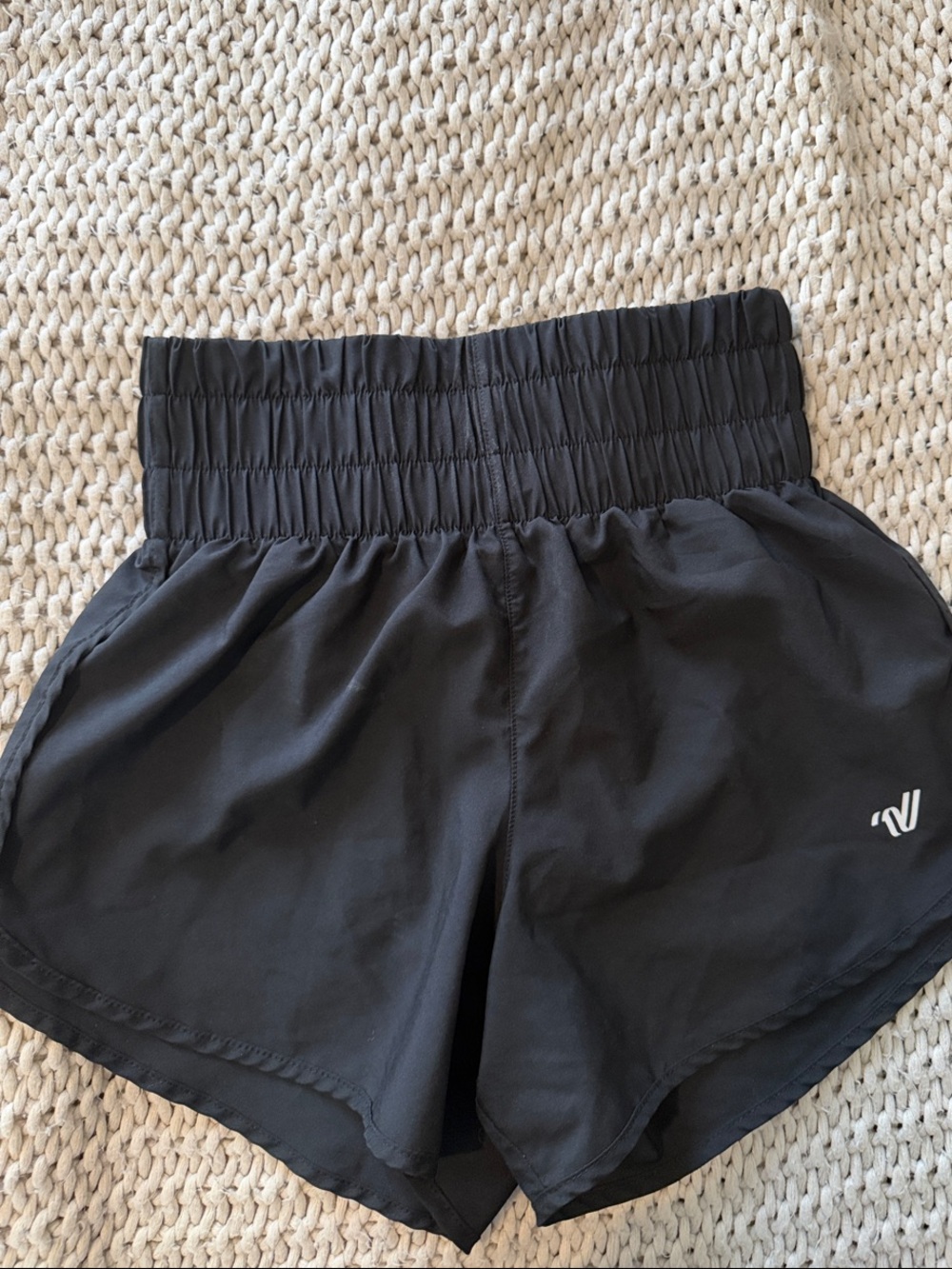 Varsity Cheer Black Elastic-Waist Athletic Shorts